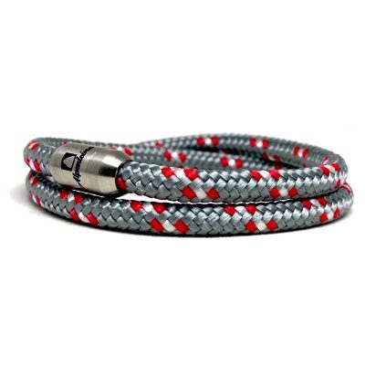 DUR Schmuck Leder Wickelarmband – 62 Cm, 5 Mm Breit, Grau-blau, A1704